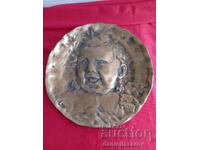 Emile Derre Авторско Бронзово Пано Момченце 19Век