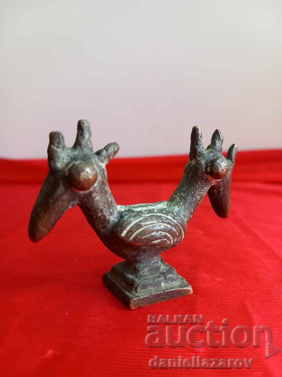 Ρωμαϊκό Ζωόμορφο Αγαλματίδιο Δίκεφαλο Πουλί 2ος Αιώνας Αντίγραφο με τιμή 95.00 BGN | € 48.57