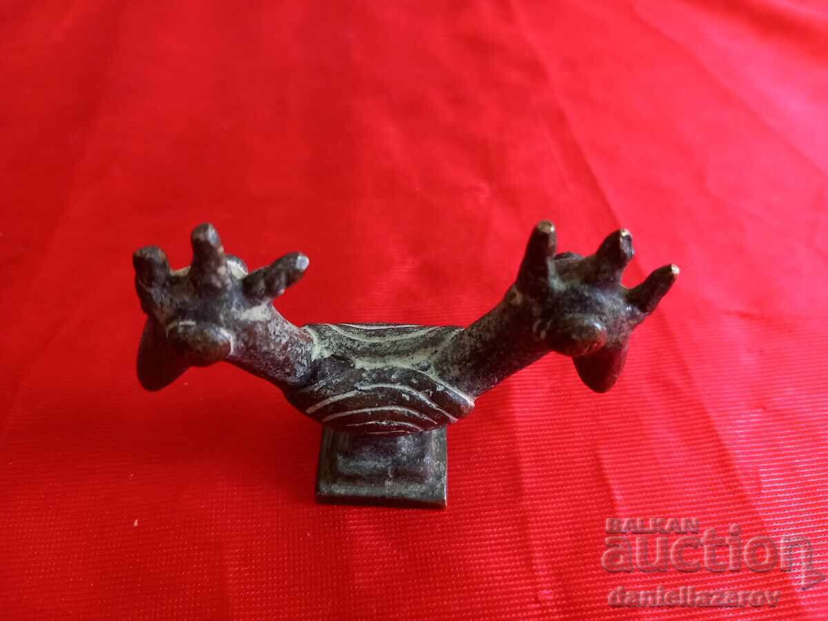 Δημοπρασία Ρωμαϊκό Ζωόμορφο Αγαλματίδιο Δίκεφαλο Πουλί 2ος Αιώνας Αντίγραφο