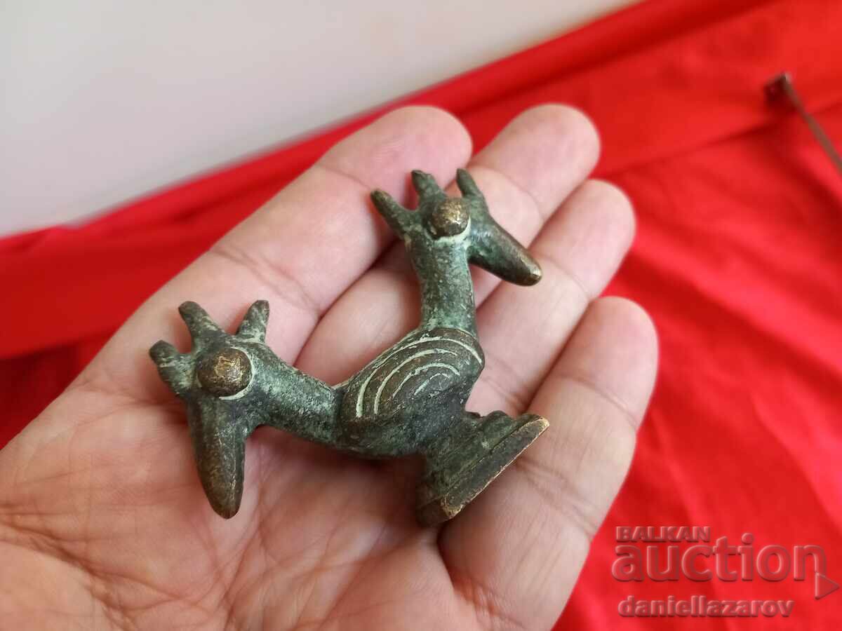 Ρωμαϊκό Ζωόμορφο Αγαλματίδιο Δίκεφαλο Πουλί 2ος Αιώνας Αντίγραφο - 5