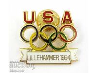 Ολυμπιακό σήμα - Ολυμπιακή Επιτροπή ΗΠΑ - Lillehammer 1994