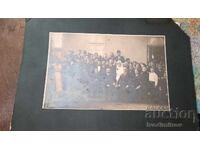 Снимка Младоженци със свои приятели Картон