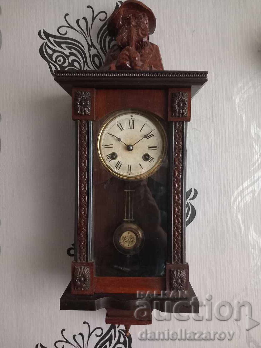 Rare Old German Wall Clock 19th Century