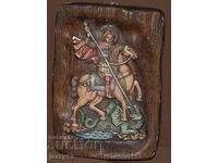 Icoană în relief Sfântul Gheorghe Biruitorul