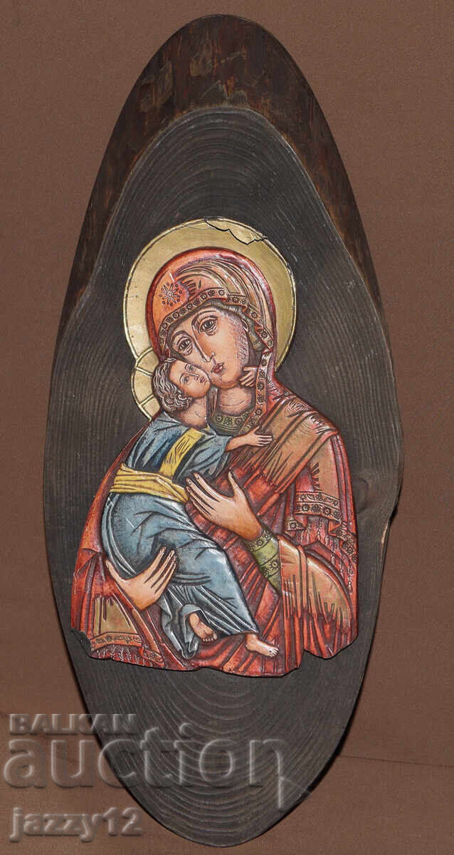 Licitație Icoană în relief Maica Domnului cu Pruncul