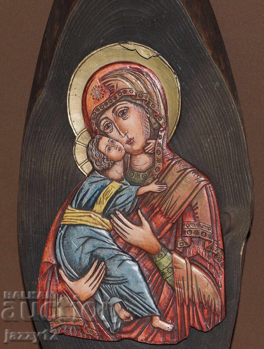 Icoană în relief Maica Domnului cu Pruncul - 5