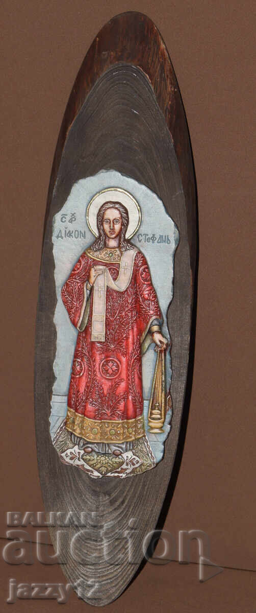 Аукцион Релефна икона Свети архидякон Стефан
