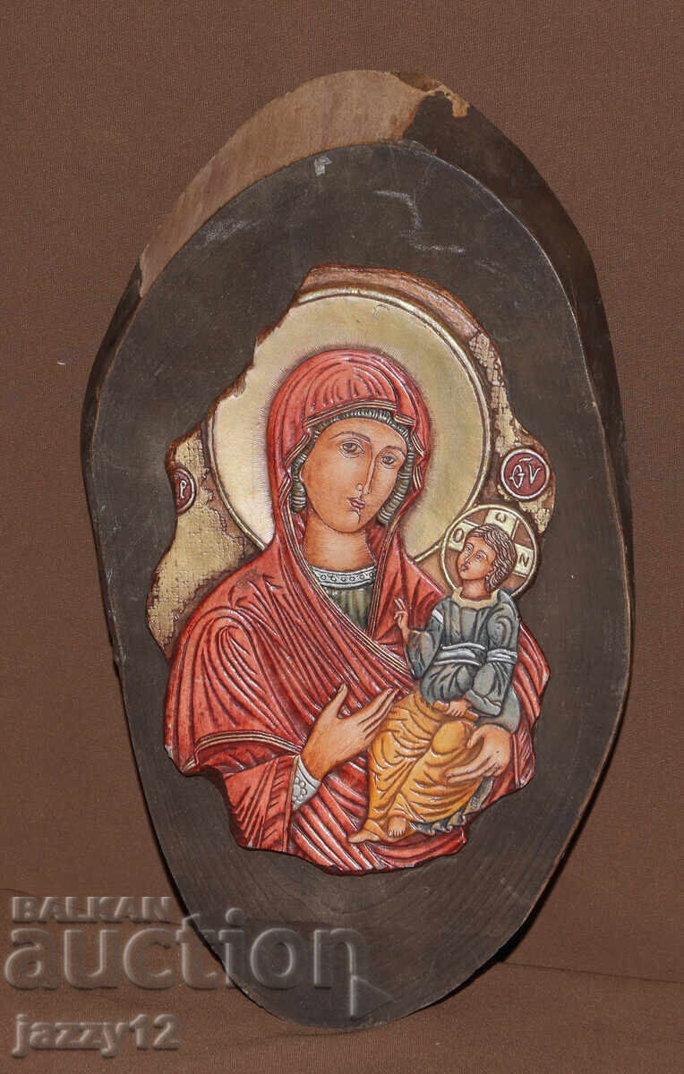 Релефна икона Света Богородица с Младенеца с цена 100.00 лв. | € 51.13