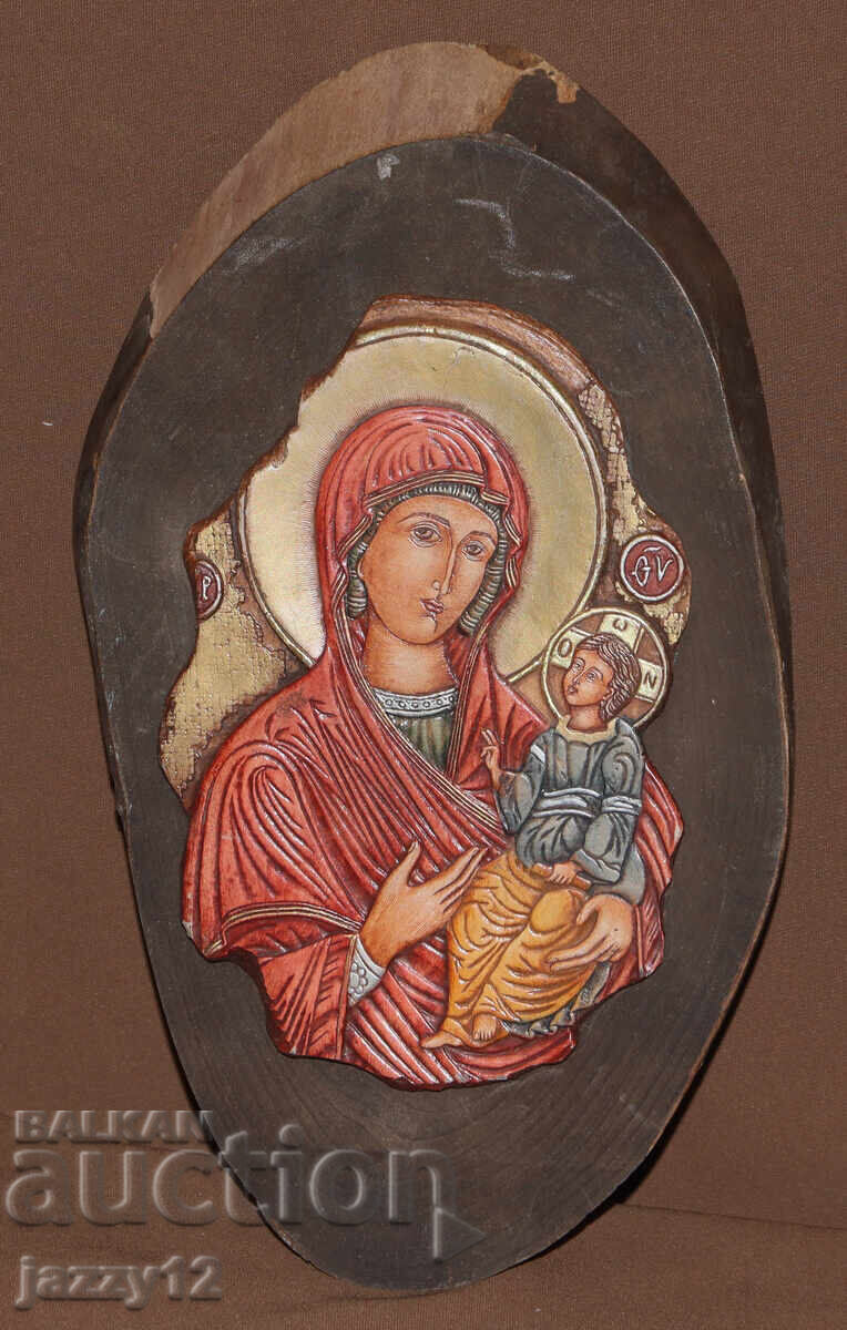Аукцион Релефна икона Света Богородица с Младенеца