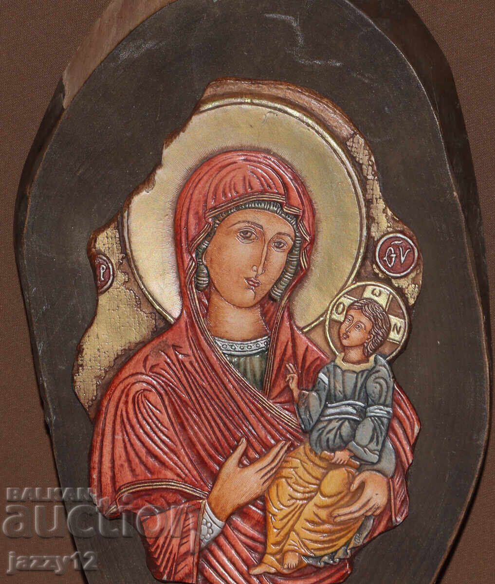 Релефна икона Света Богородица с Младенеца - 5