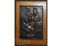 Αυθεντικό χάλκινο πάνελ, πλακέτα, νεκρή φύση