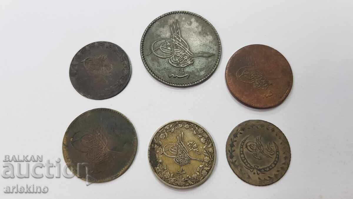 6 Pcs. Turkish, Ottoman Coins 20th Century 6 Pcs. Turkish, Ottoman Coins 20th Century