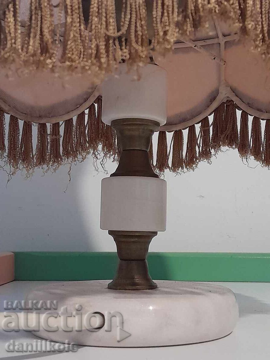 *$*Y*$* LAMPĂ DE NOAPTE VINTAGE VECHE MARMURĂ METAL SUPER *$*Y*$* - 6