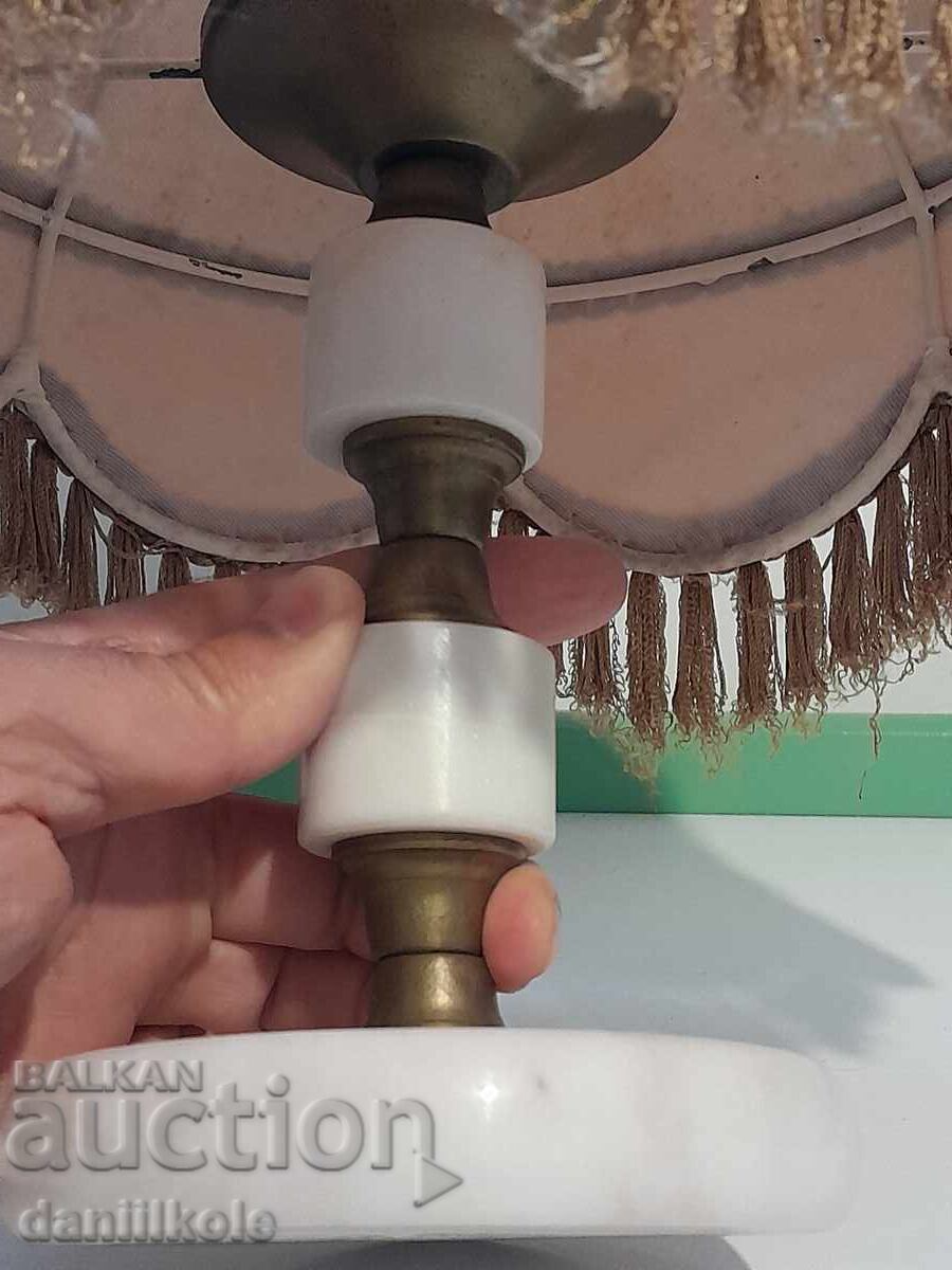 *$*Y*$* LAMPĂ DE NOAPTE VINTAGE VECHE MARMURĂ METAL SUPER *$*Y*$* - 7