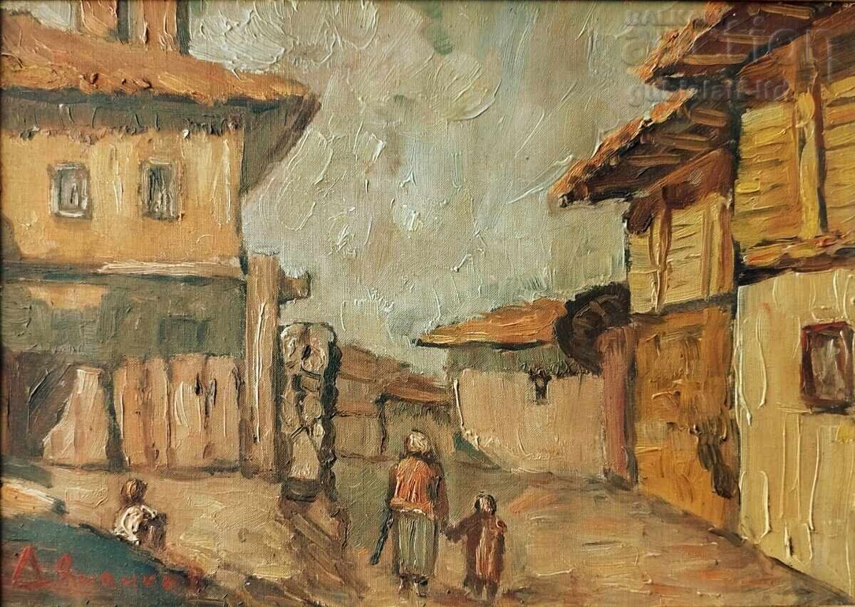 Εικόνα, τοπίο, παλιά σπίτια, τέχνη. ΡΕ. Yanachkov, δεκαετία του 1960. με τιμή 320.00 BGN | € 163.61 Εικόνα, τοπίο, παλιά σπίτια, τέχνη. ΡΕ. Yanachkov, δεκαετία του 1960. με τιμή 320.00 BGN | € 163.61