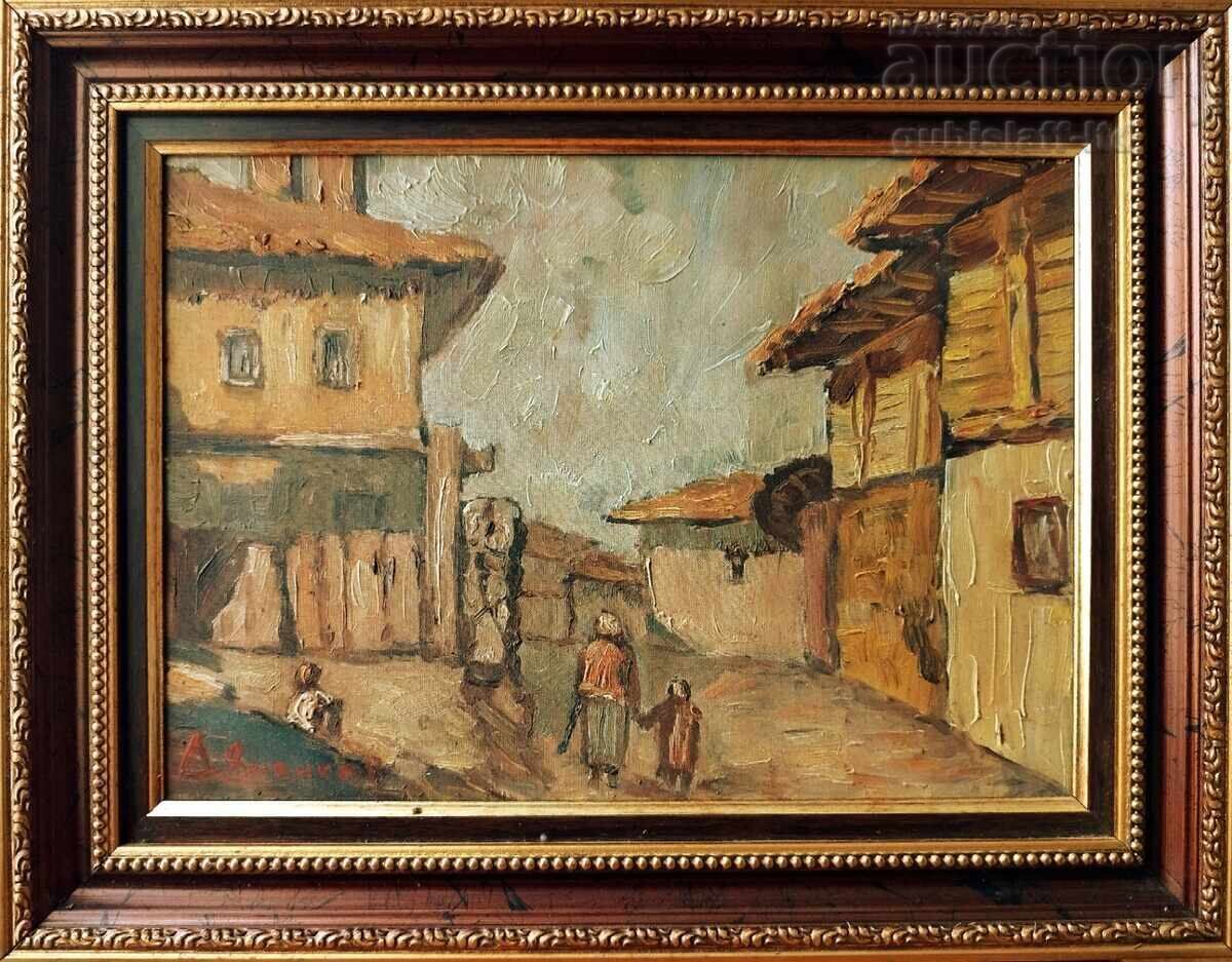 Εικόνα, τοπίο, παλιά σπίτια, τέχνη. ΡΕ. Yanachkov, δεκαετία του 1960. Εικόνα, τοπίο, παλιά σπίτια, τέχνη. ΡΕ. Yanachkov, δεκαετία του 1960.