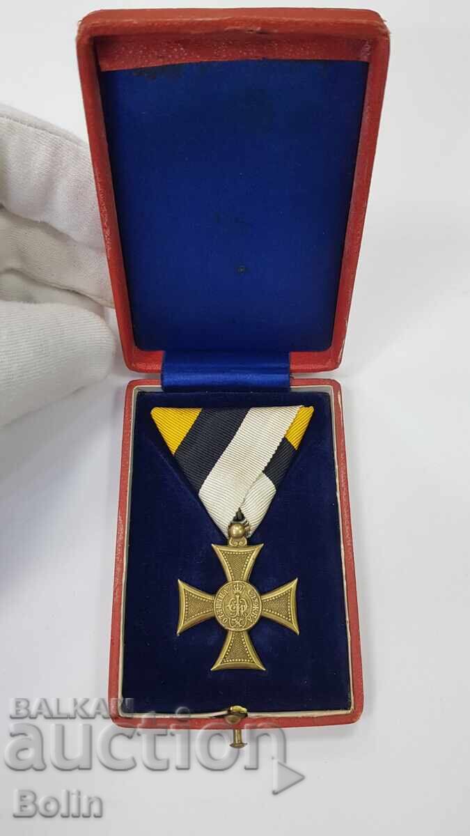 Rară Ordine Princiară Pentru 10 Ani de Serviciu Meritoriu cu Cutie - 7 Rară Ordine Princiară Pentru 10 Ani de Serviciu Meritoriu cu Cutie - 7