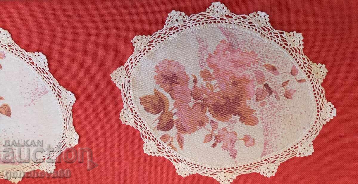 Livrarea Set de fețe de masă din in cu dantelă manuală