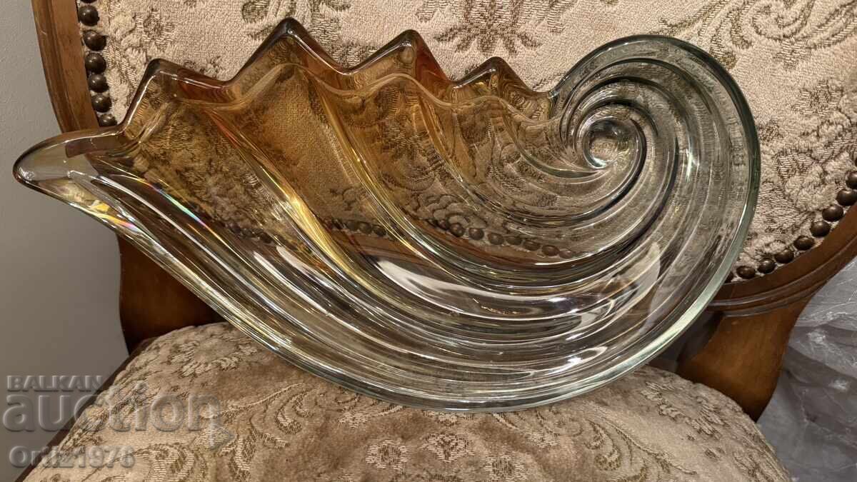 Vintage solid fruit bowl - colored glass - 6