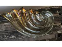 Vintage solid fruit bowl - colored glass