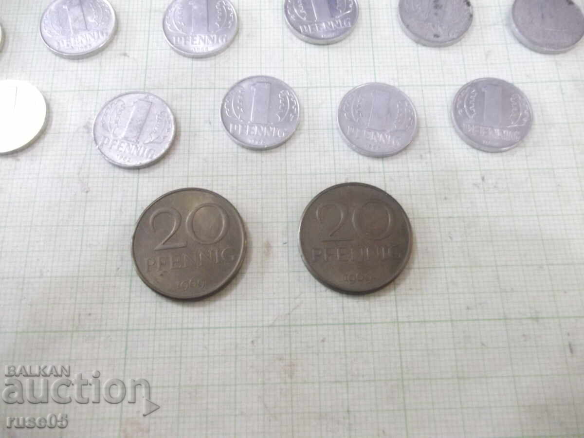 Доставка на Лот от 26 бр. монети "PFENNIG" от ГДР-DDR Доставка на Лот от 26 бр. монети "PFENNIG" от ГДР-DDR