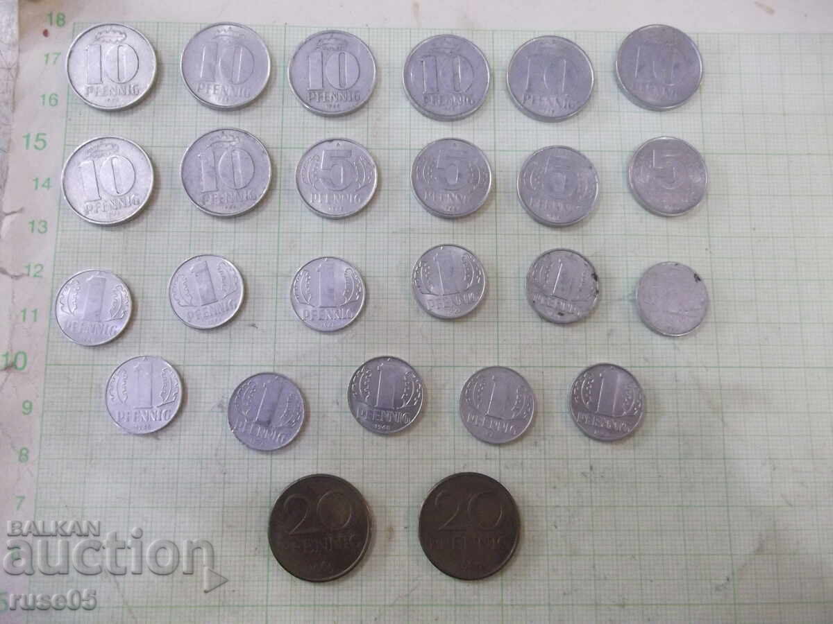Лот от 26 бр. монети "PFENNIG" от ГДР-DDR Лот от 26 бр. монети "PFENNIG" от ГДР-DDR