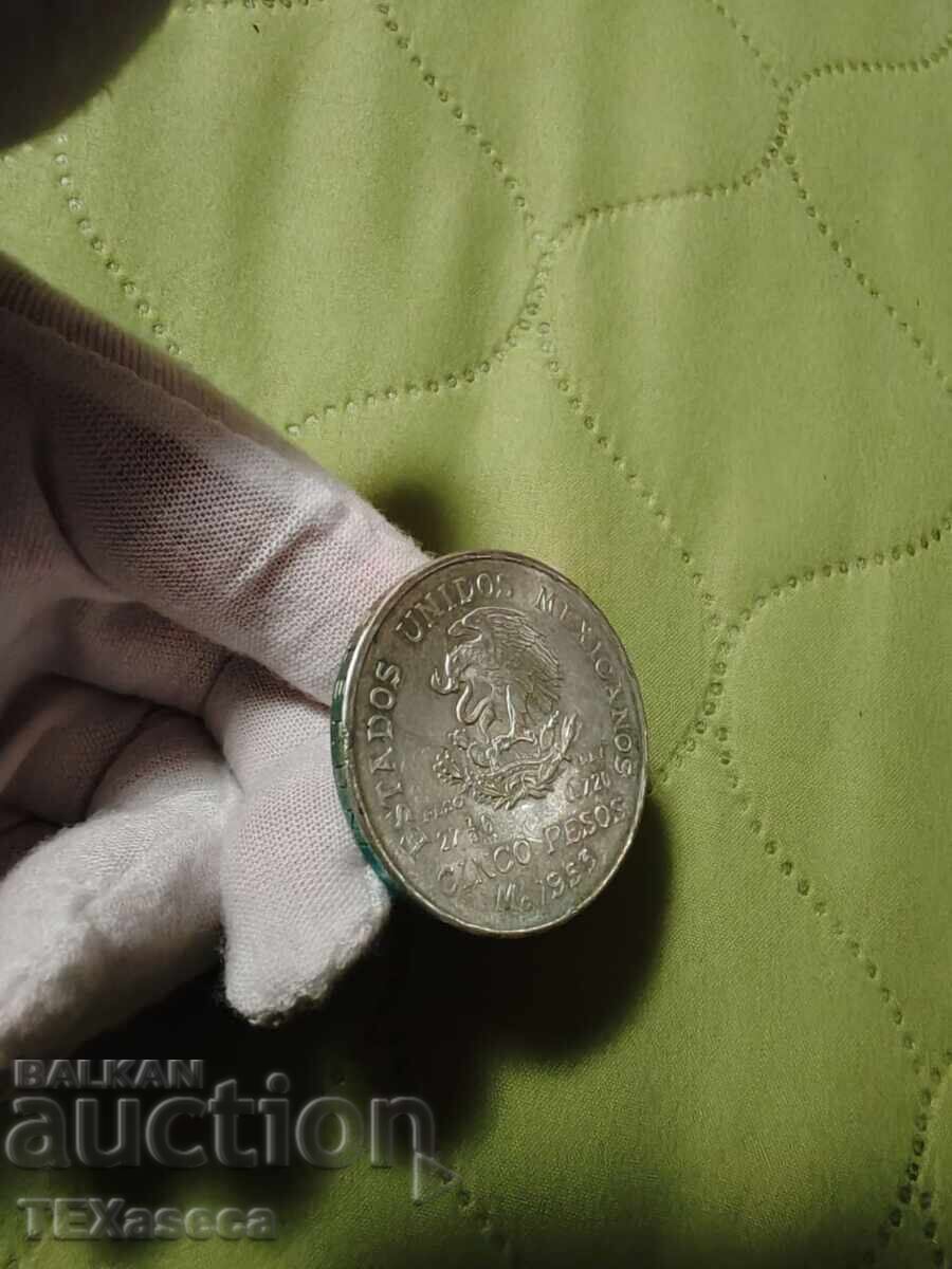 5 Pesos 1953, Mexico - 5 5 Pesos 1953, Mexico - 5