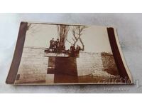 Photograph Vidin Young men on a bridge over the river 1922