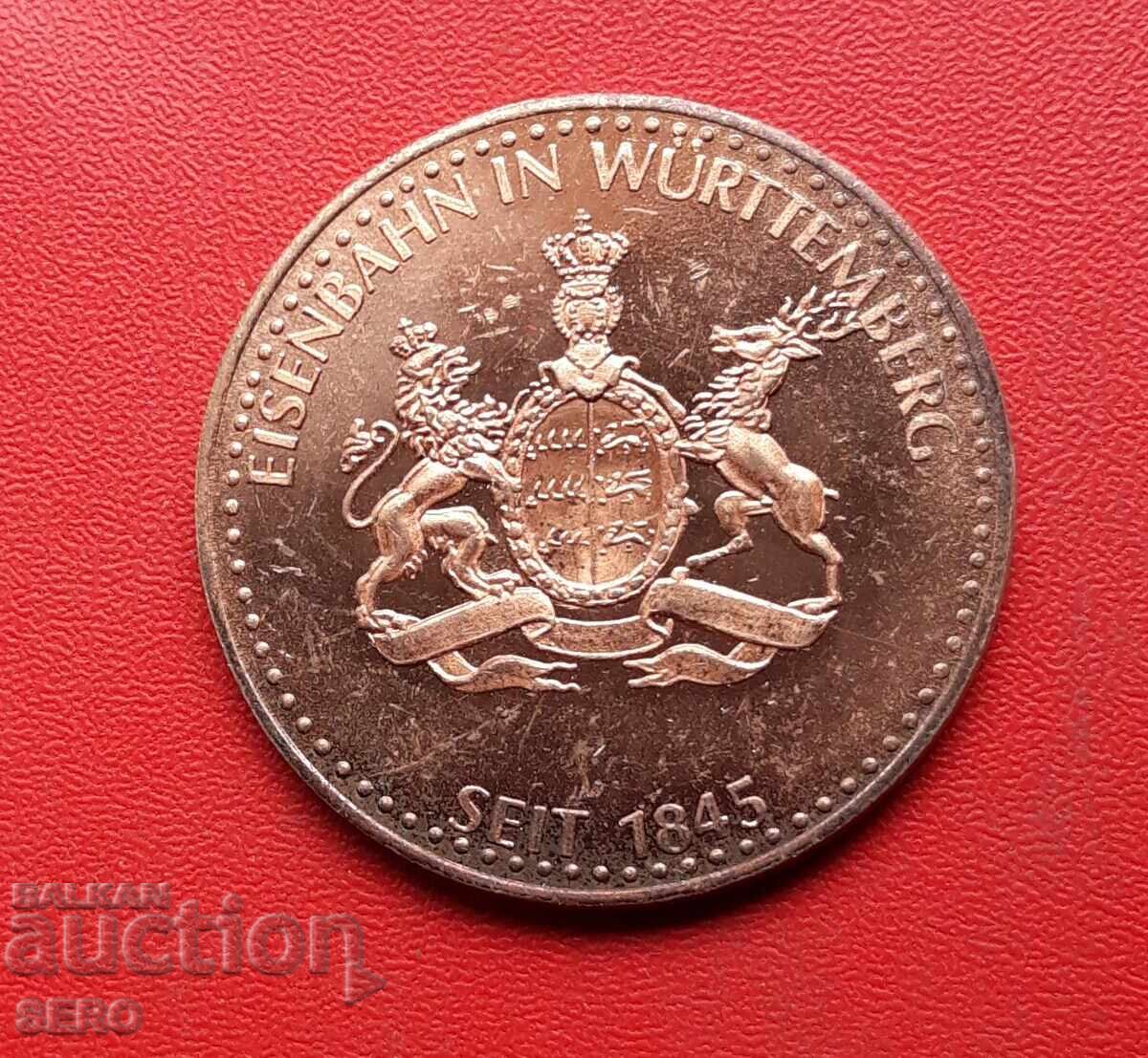 Medal - Germany - 65th Anniversary of Stuttgart Train Station 1922-1987 with price 3.01 BGN | € 1.54 Medal - Germany - 65th Anniversary of Stuttgart Train Station 1922-1987 with price 3.01 BGN | € 1.54