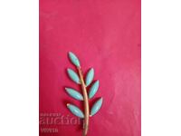 Broșă turcoaz antic