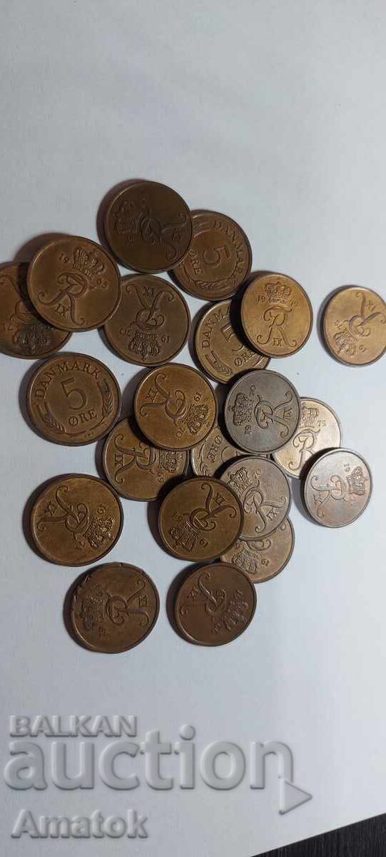5 Øre Regatul Danemarcei 21 bucăți - 6 5 Øre Regatul Danemarcei 21 bucăți - 6