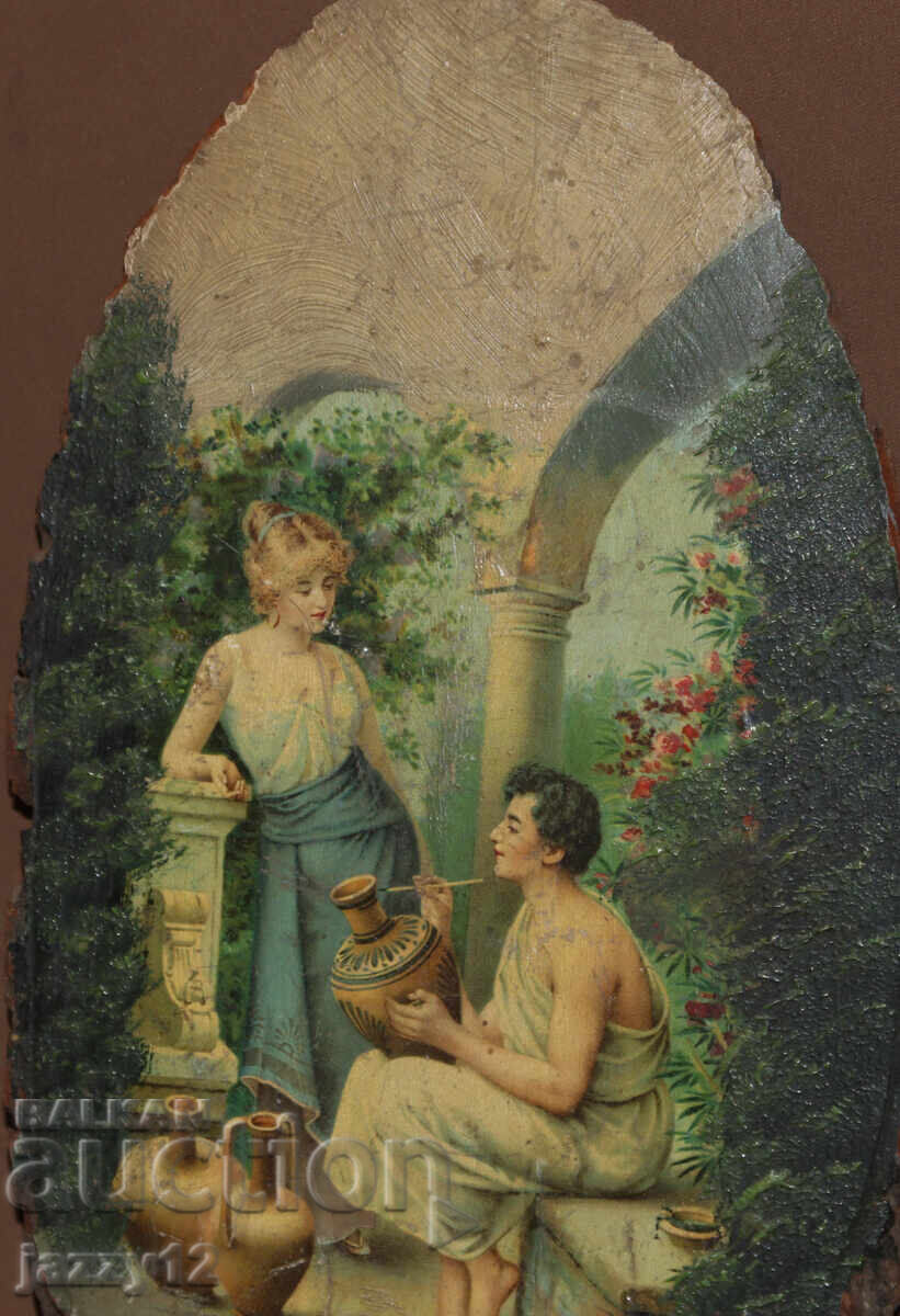 Παράδοση Παλαιός πίνακας ελαιογραφίας νεοκλασικισμού