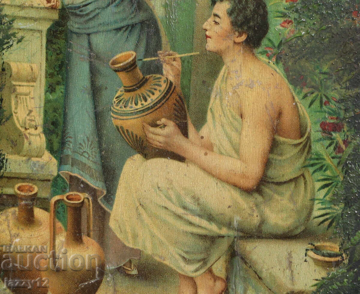 Παλαιός πίνακας ελαιογραφίας νεοκλασικισμού - 5