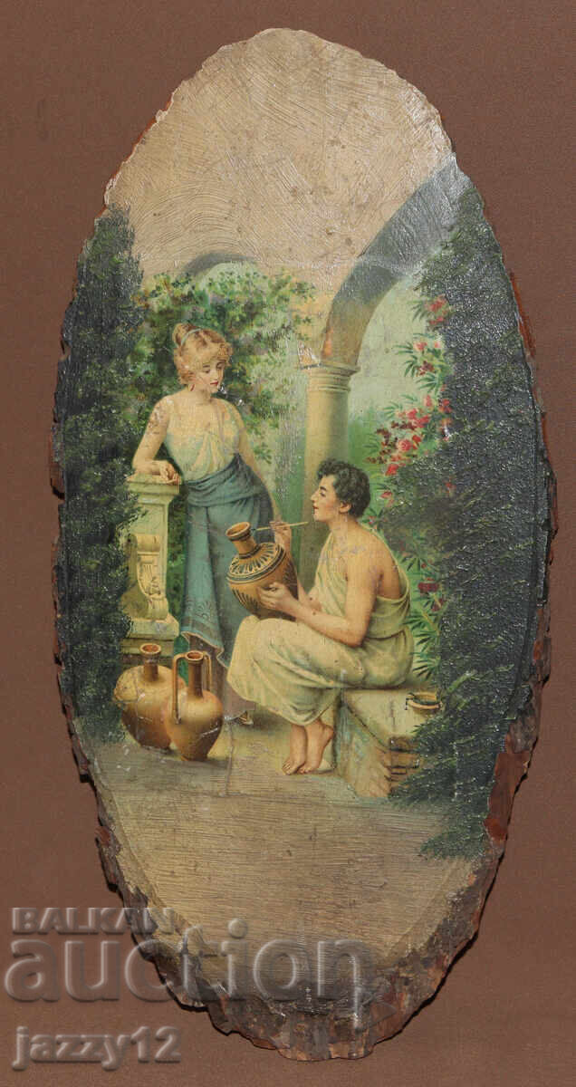 Παλαιός πίνακας ελαιογραφίας νεοκλασικισμού