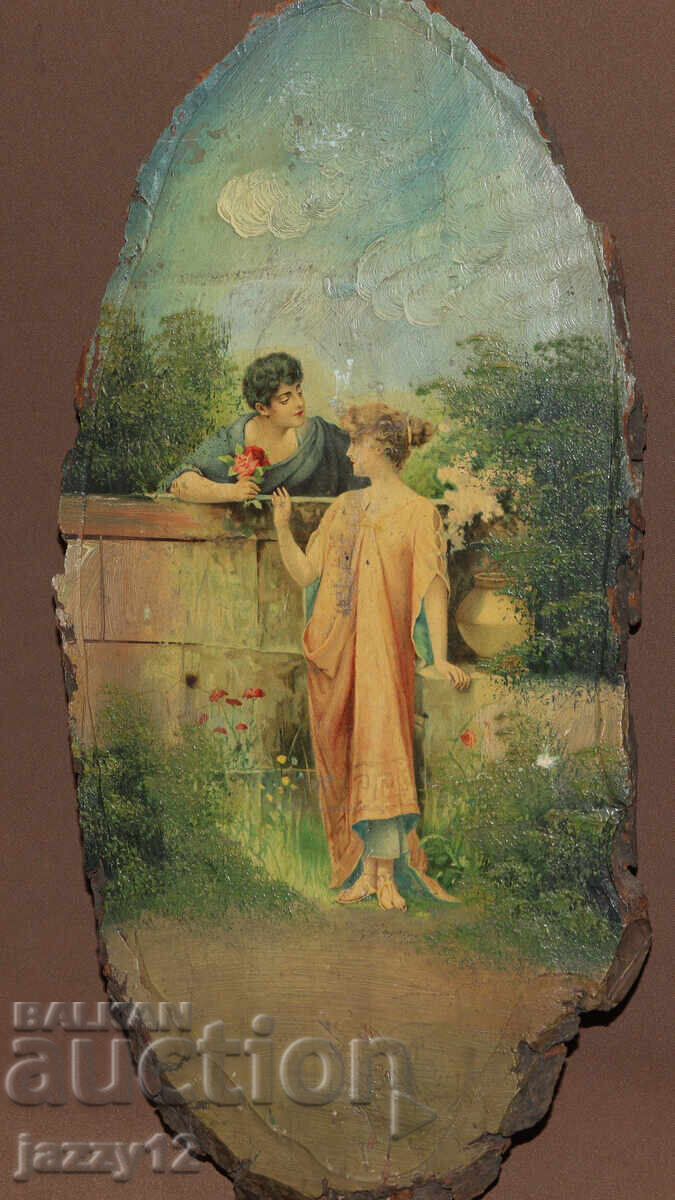 Παλαιός πίνακας ελαιογραφίας νεοκλασικισμού με τιμή 260.00 BGN | € 132.94