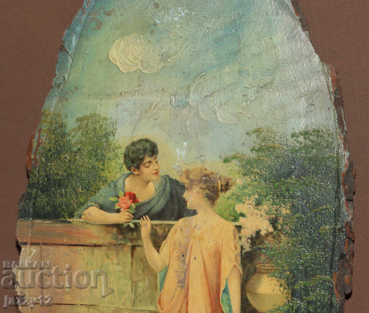 Παράδοση Παλαιός πίνακας ελαιογραφίας νεοκλασικισμού