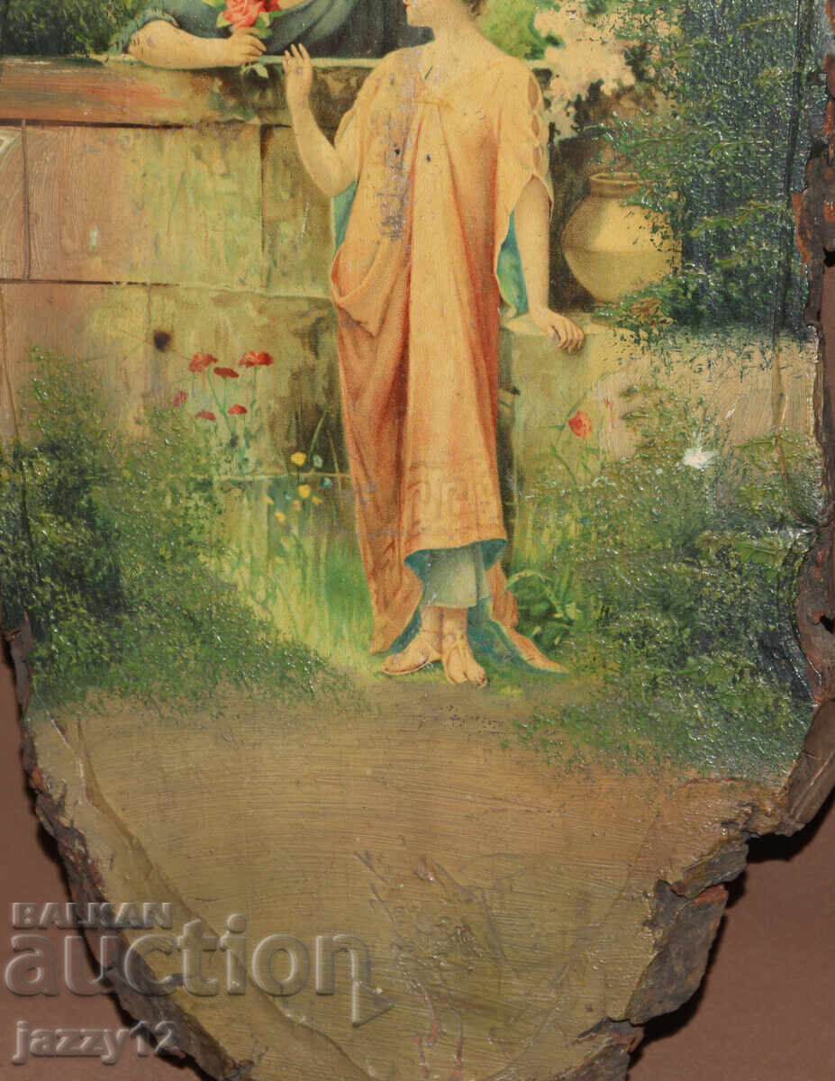 Παλαιός πίνακας ελαιογραφίας νεοκλασικισμού - 5