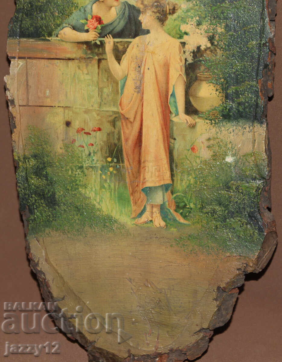 Παλαιός πίνακας ελαιογραφίας νεοκλασικισμού - 6