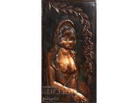 Plaque panel metal plastic copper nude body