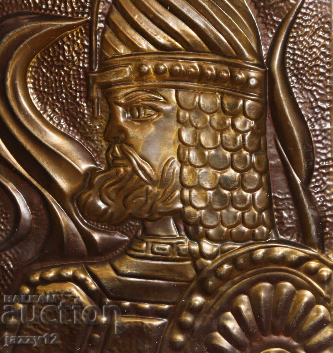 Plaque panel metal plastic copper Warrior - 5