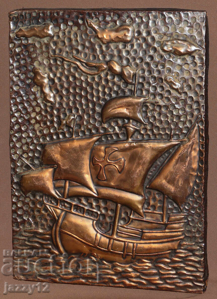 Πλακέτα πάνελ μεταλλοπλαστική χαλκός Ισπανική γαλέρα Πλακέτα πάνελ μεταλλοπλαστική χαλκός Ισπανική γαλέρα