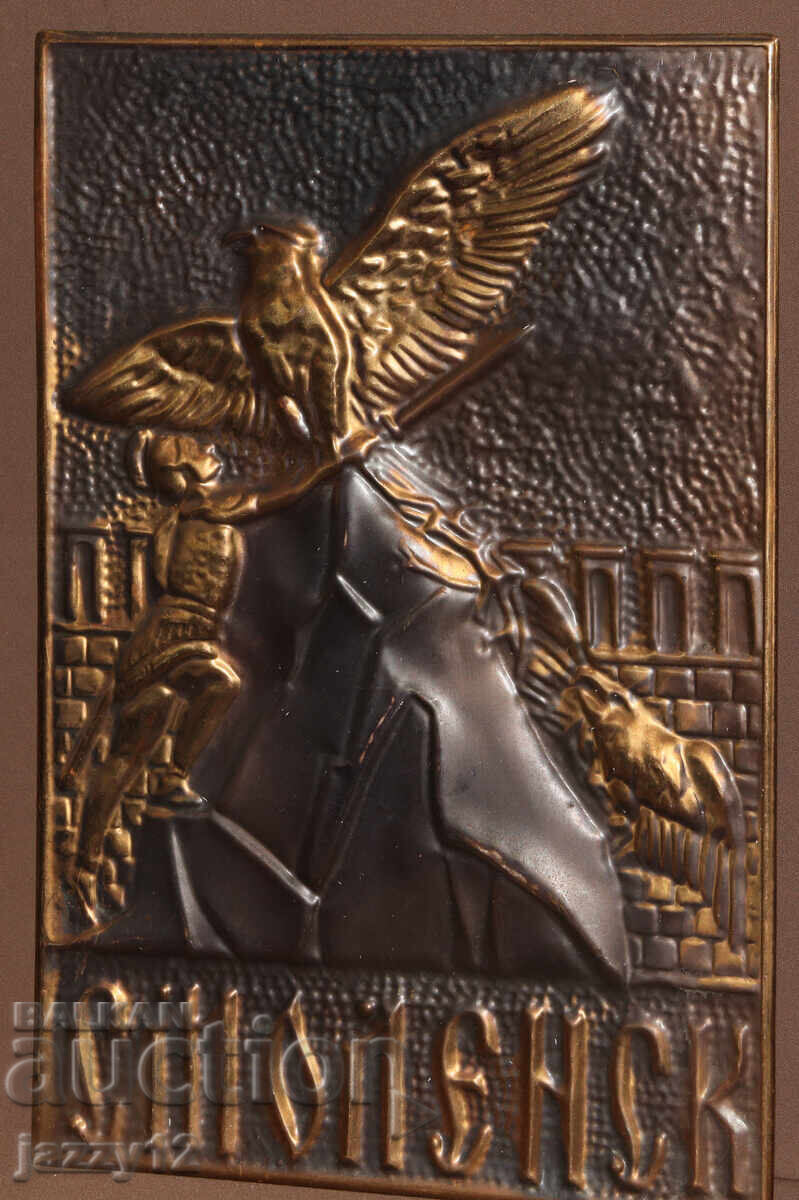 Delivery of Plaque panel metalwork copper city of Smolensk