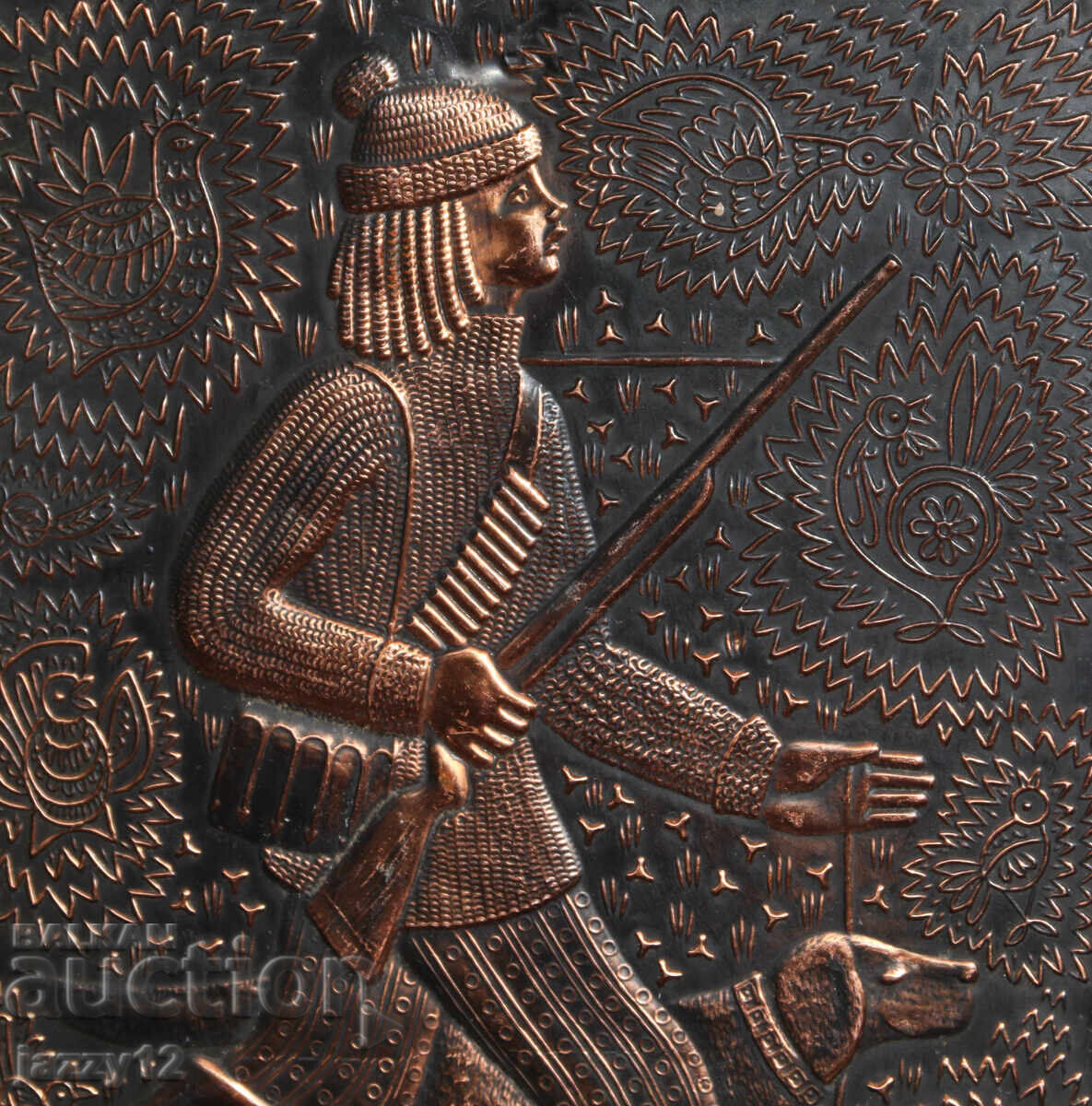 Plaque panel metal plastic copper Hunter - 5