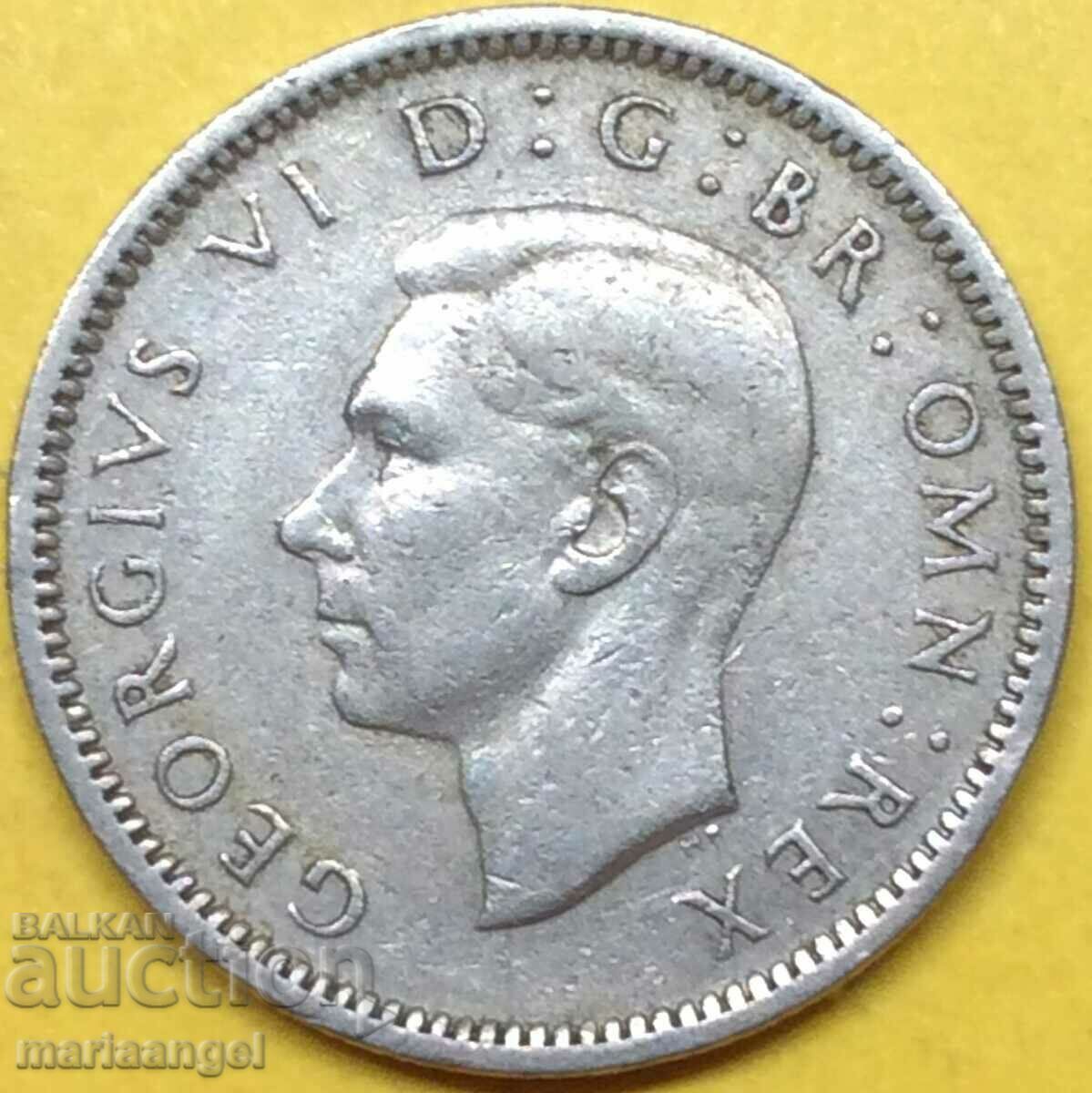 Marea Britanie 6 pence 1948 George 6 cu preț 1.99 BGN | € 1.02