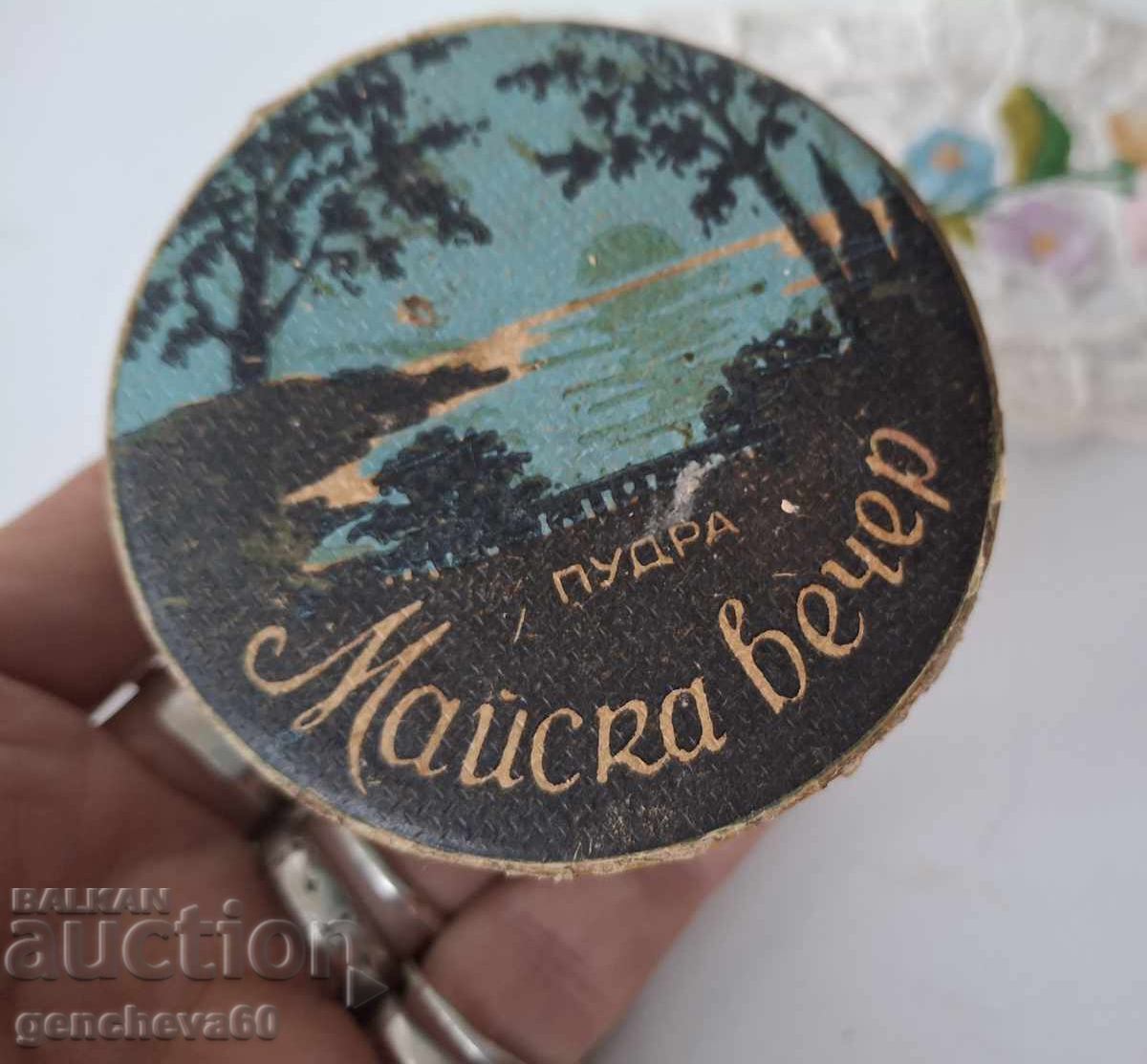 Anii 50. Cutie pudră „Mască de seară” Aroma-Sofia - 6