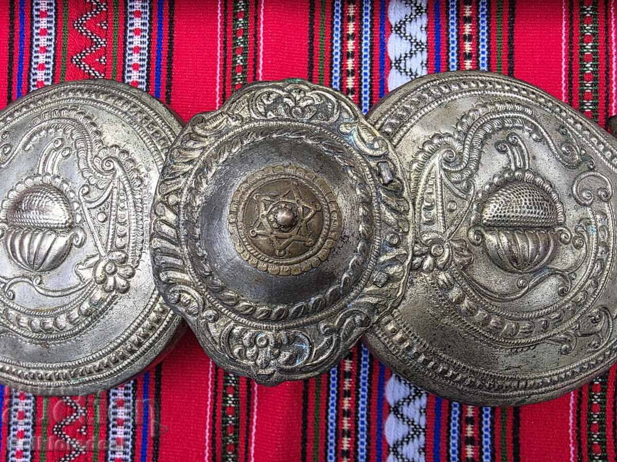 Authentic paftas (belt ornaments) for women's costume from Skopje Blatija with price 1100.00 BGN | € 562.42