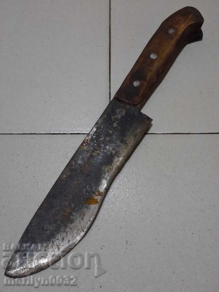 Shepherd's knife without a sheath, handle made of buffalo horn