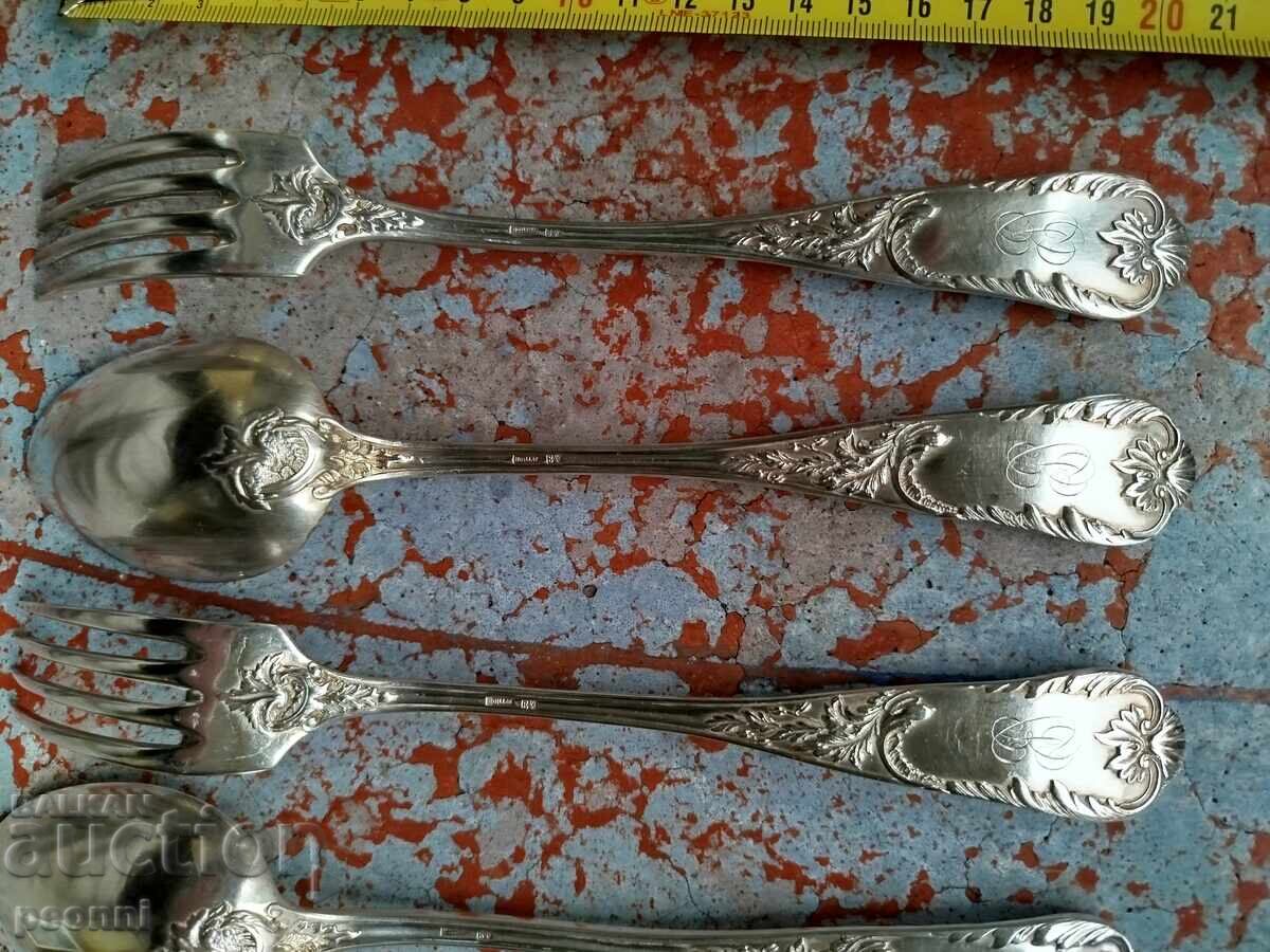 Old French Silver-plated Cutlery - 6
