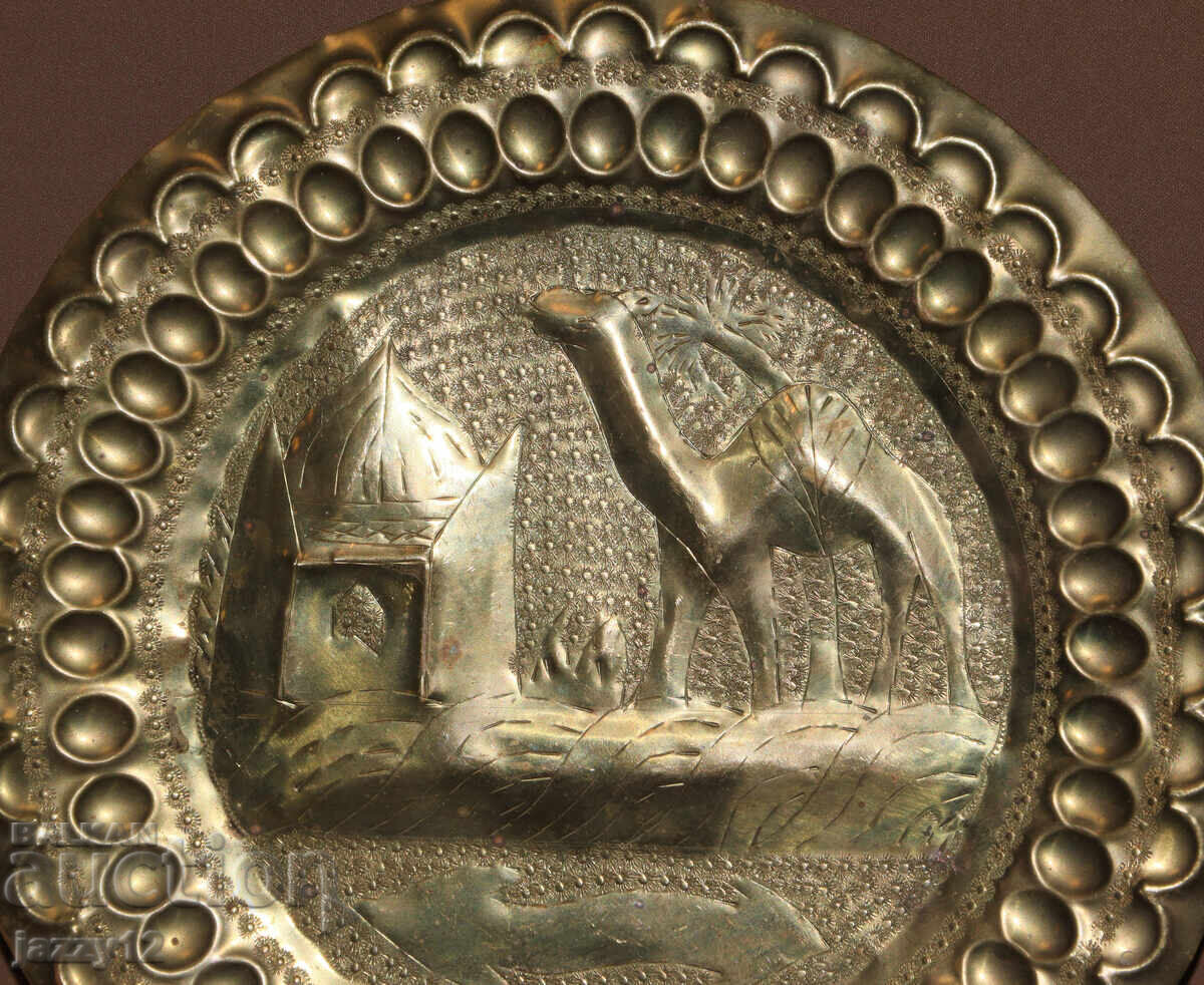 Delivery of Brass plate wall decoration Arabic motifs