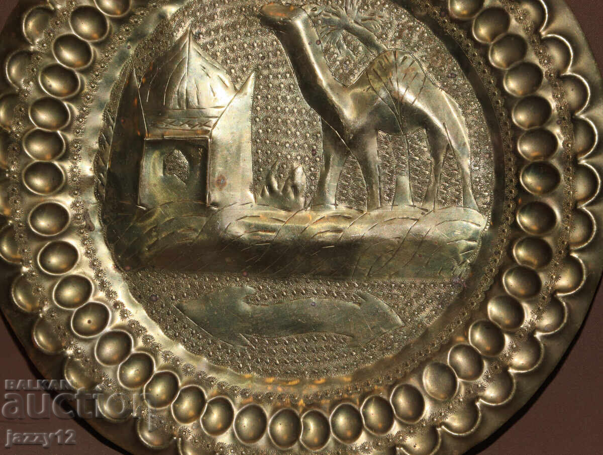 Brass plate wall decoration Arabic motifs - 6